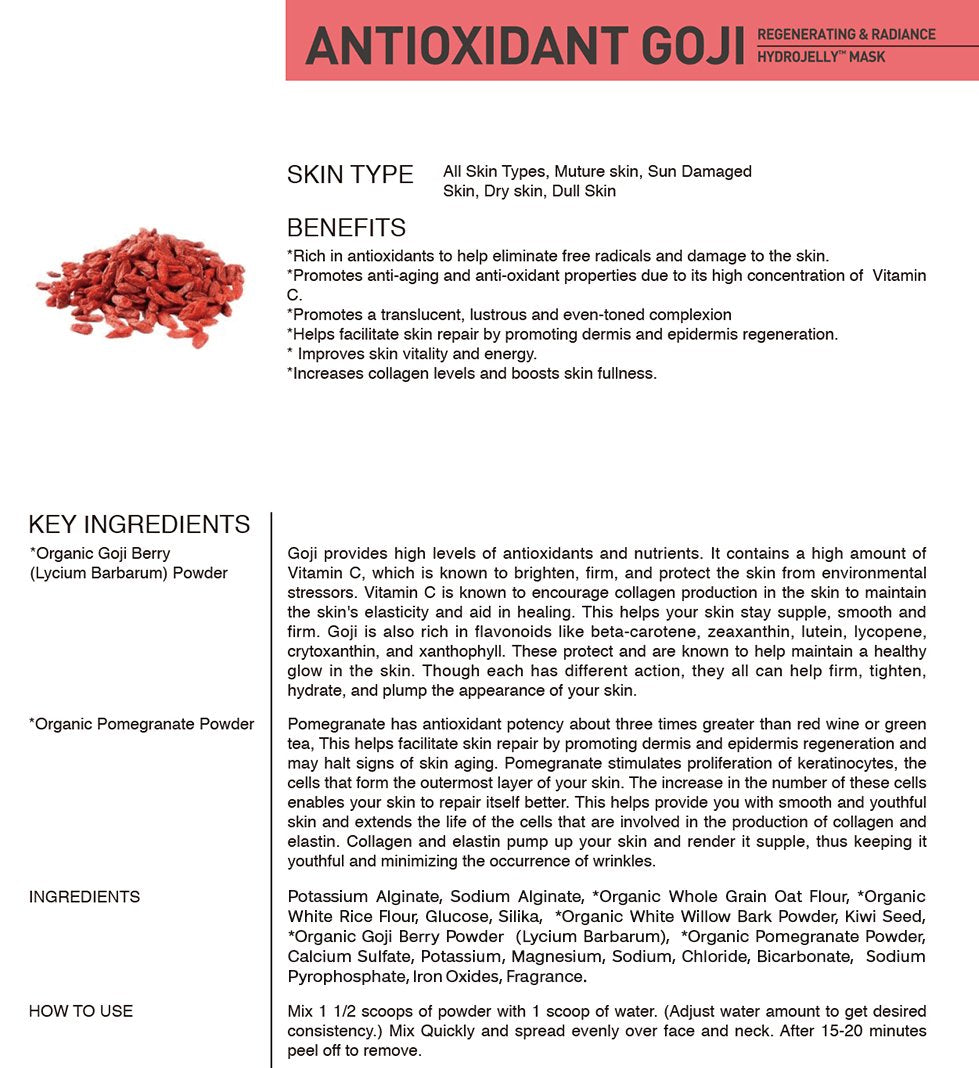 ANTIOXIDANT GOJI HYDROJELLY™ MASK (pack of 2) - MY SKIN SPOT