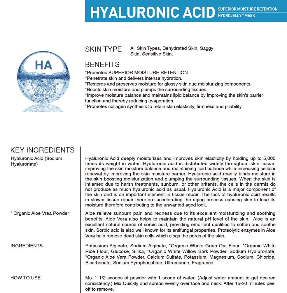 HYALURONIC ACID HYDROJELLY™ MASK (pack of 2) - MY SKIN SPOT