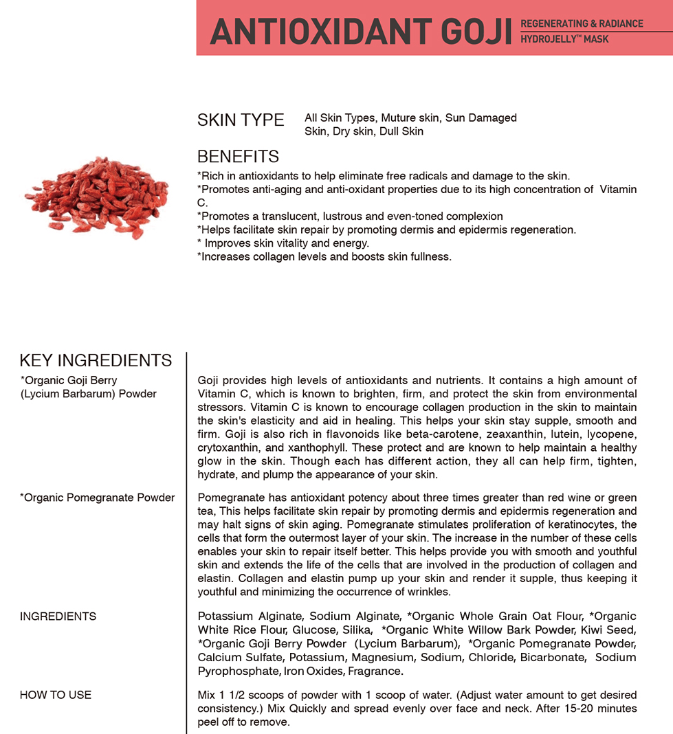 ANTIOXIDANT GOJI HYDROJELLY™ MASK (pack of 2)